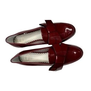 1901 Reenie Loafer, Red Patent Leather w/ Bows, 9, EUC